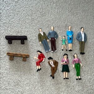 “The Museum of Us” Miniature Figurine Set with Benches
